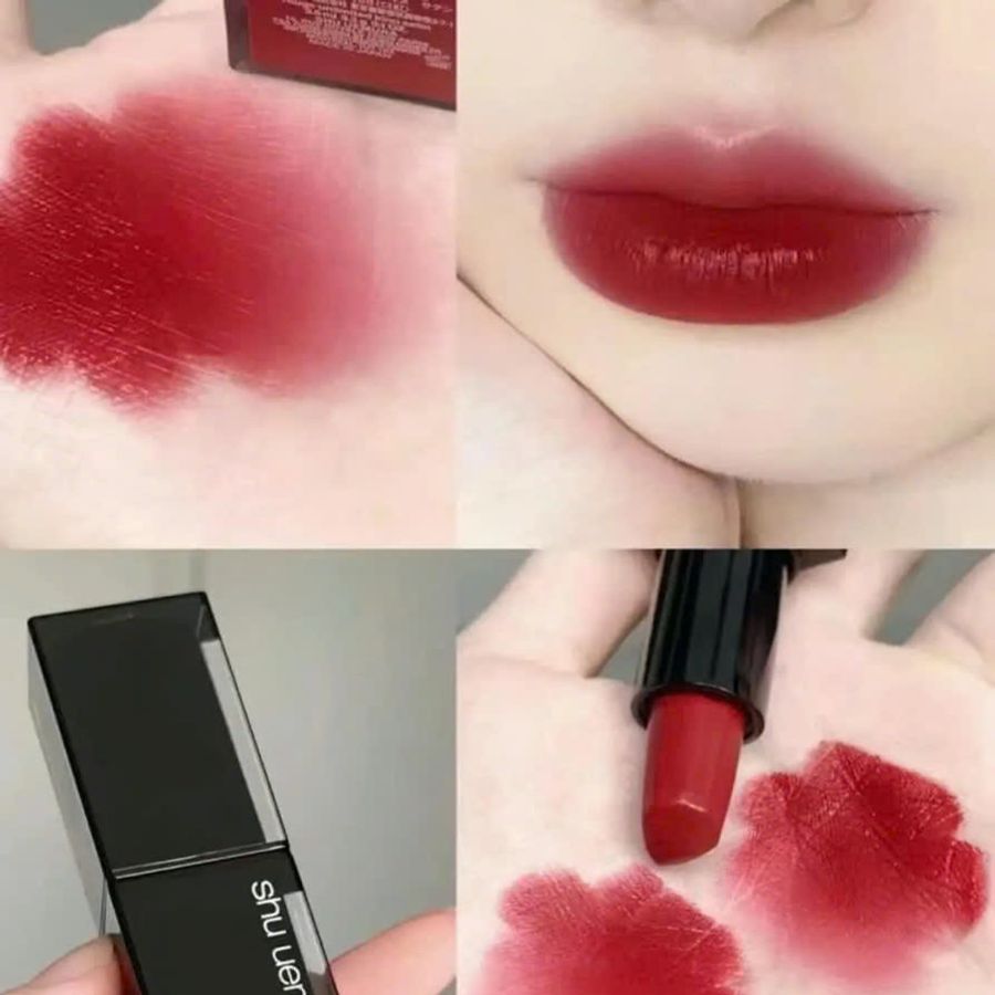 Son Shu Rouge Unlimited Kinu Matte lì mịn, #RD188 đỏ cổ điển thời thượng, quý phái (Fullsize).