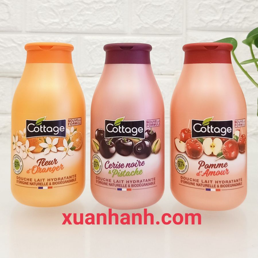 Sữa tắm COTTAGE Hydratante mềm mịn da, hương trái cây quyến rũ, 250ml (new)