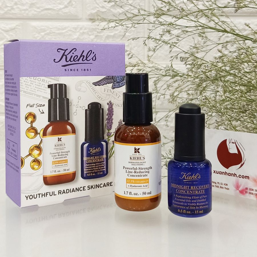 Giftset Kiehl's Youthful Radiance dưỡng trắng sáng và chống lão hóa da chuyên sâu (NEW)