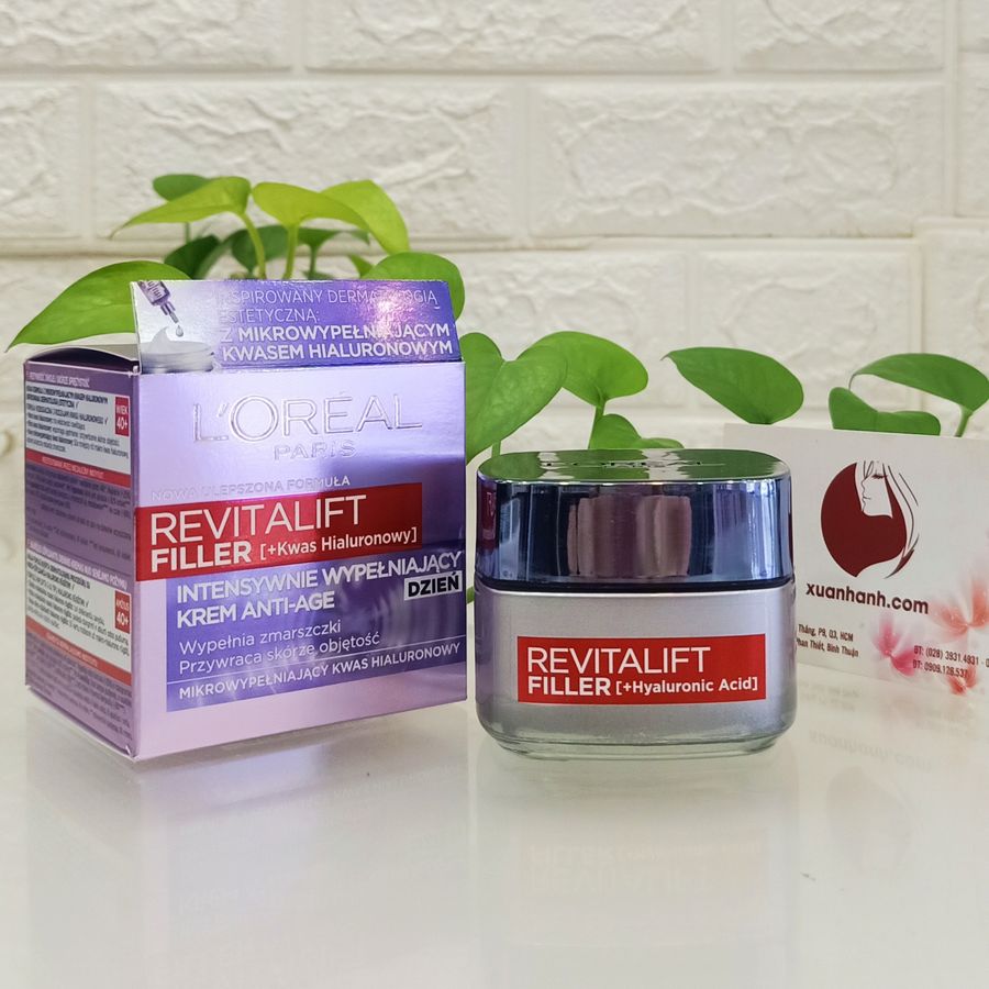 Kem dưỡng L'oreal Revitalift Filler Intense Replumping dưỡng ẩm và giảm nhăn cho tuổi 40+