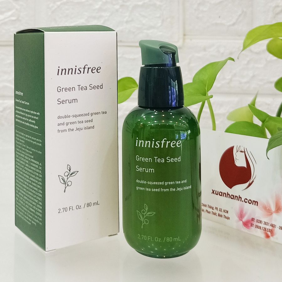 Tinh chất Innisfree Green Tea Seed - chiết xuất trà xanh giảm mụn, sáng da, 80ml