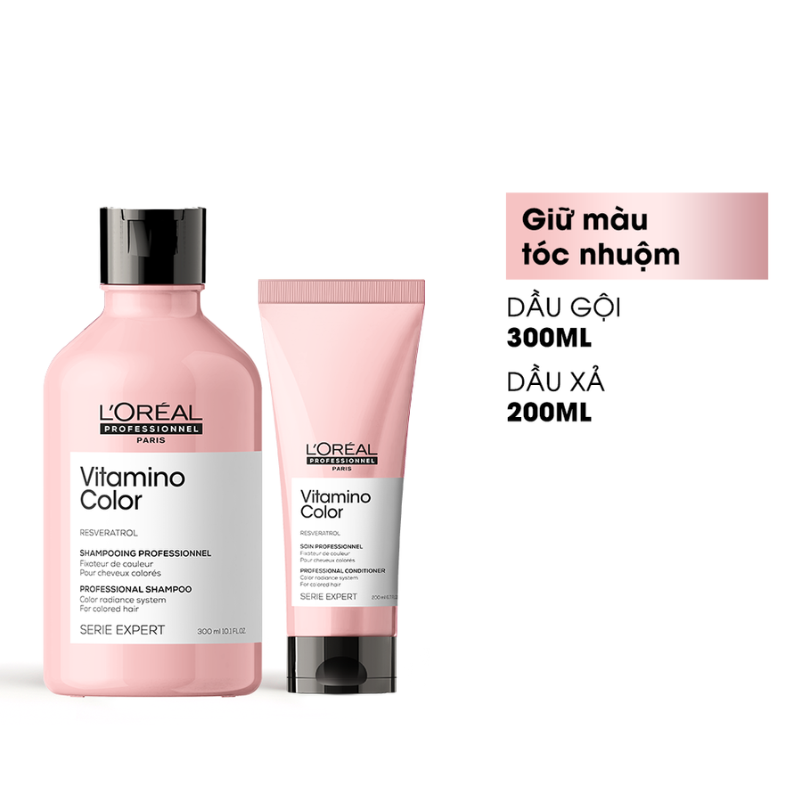 Dầu xả L'oreal Vitamino Color Resveratrol chăm sóc và giữ màu cho tóc nhuộm,  200ml