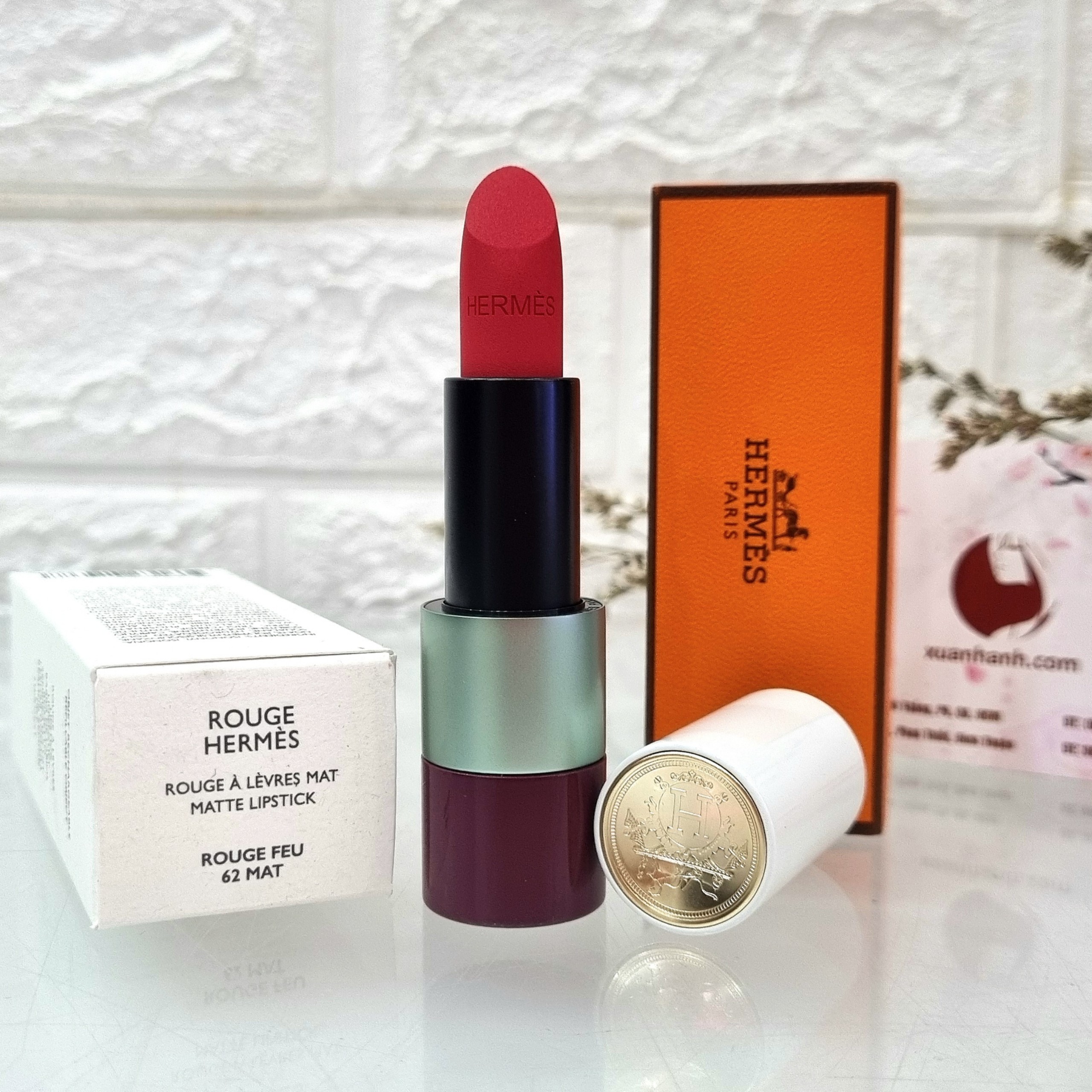 Rouge Hermès, Matte lipstick, Limited edition, cheapest Rouge Feu (NEW) #62