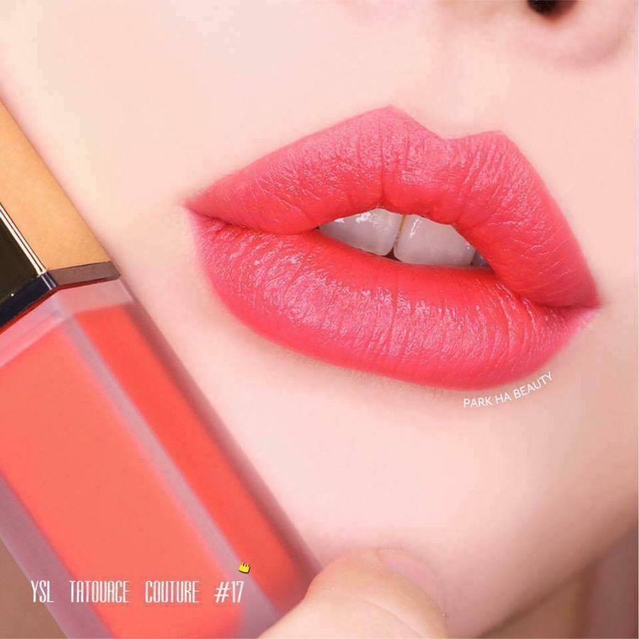 Son kem li Yves Sant Laurent Tatouage Couture cam san ho 17 Unconventional Coral