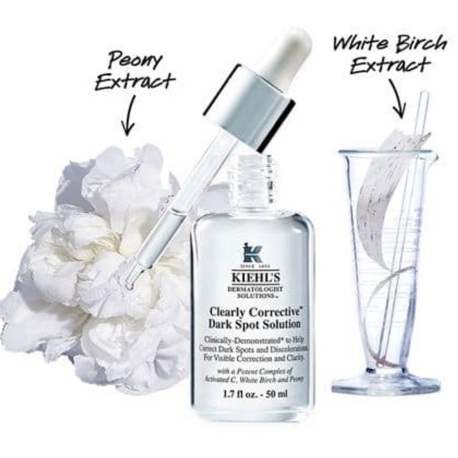 Serum Kiehl's Clearly Corrective™Dark Spot Solution mờ thâm mụn, sáng đều màu da, 50ml