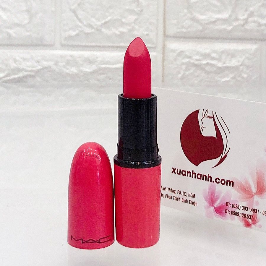 Son Mac Retro Matte Lipstick lì mịn, giữ màu tốt #Relentlessly Red hồng san hô, rất xinh.